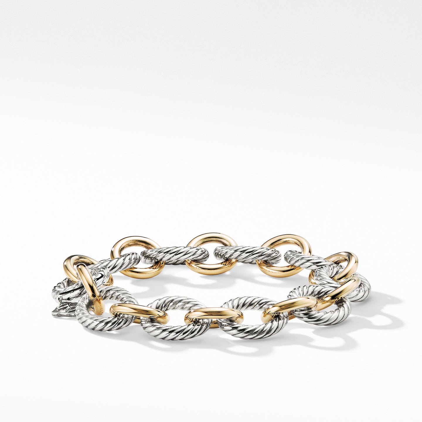 David Yurman Oval Large Link Bracelet with Gold