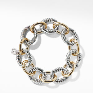 David Yurman Cable Extra-Large Oval Link Bracelet with 18K Gold
