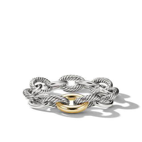 Extra-Large Oval Link Bracelet with 18K Gold, 7