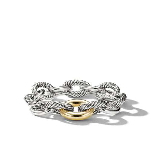 Extra-Large Oval Link Bracelet with 18K Gold, 7