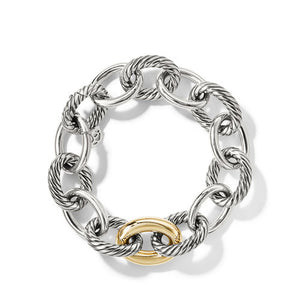 Extra-Large Oval Link Bracelet with 18K Gold, 7"