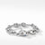 Cushion Link Bracelet with Blue Sapphires, 12.5mm, Size Medium