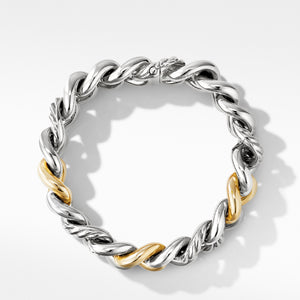 Curb Chain Bracelet with 14K Yellow Gold, Size Large