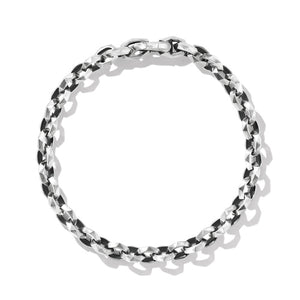 Torqued Faceted Chain Link Bracelet, Size Large