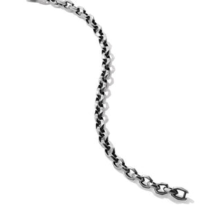 Torqued Faceted Chain Link Bracelet, Size Medium
