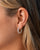 Sabel Collection 14K White Gold Inside Out Round Diamond Hoop Earrings