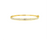 Round and Baguette Diamond Channel Set Bangle in 14k Yellow Gold