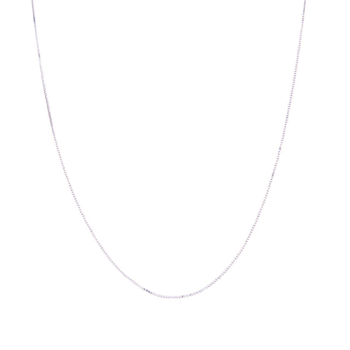 Fink's Jewelers 14K White Gold .6mm Box Chain Necklace