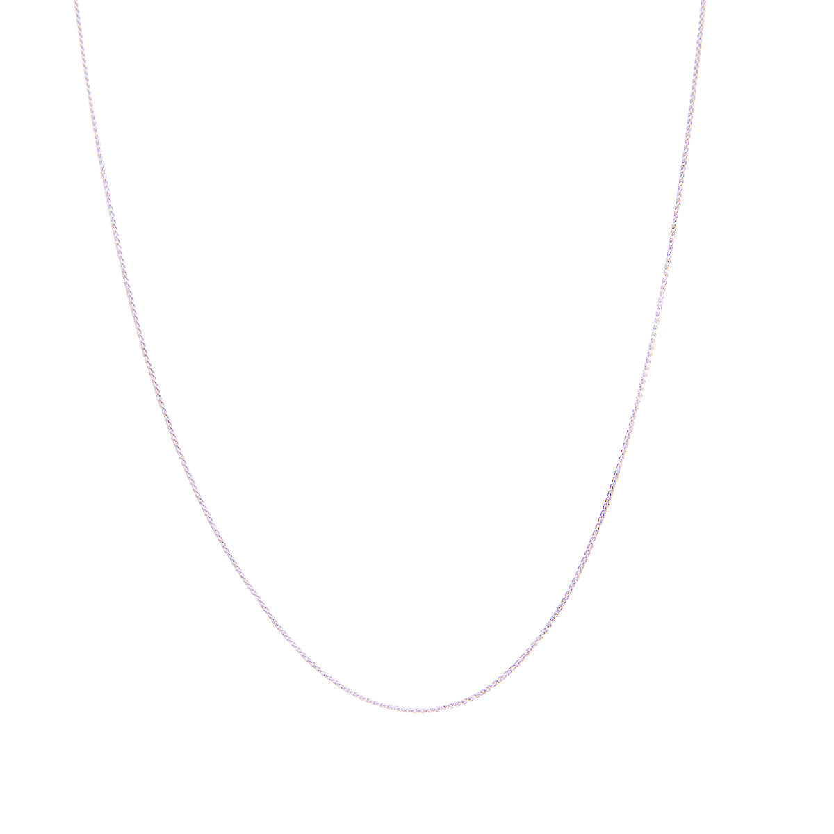 Fink's Jewelers 14K White Gold .85mm Round wheat Chain Necklace