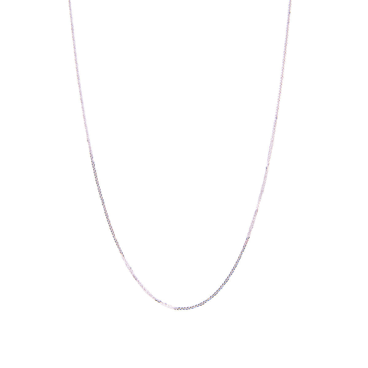 Fink's Jewelers .85mm Square Wheat Chain Necklace in 14K White Gold