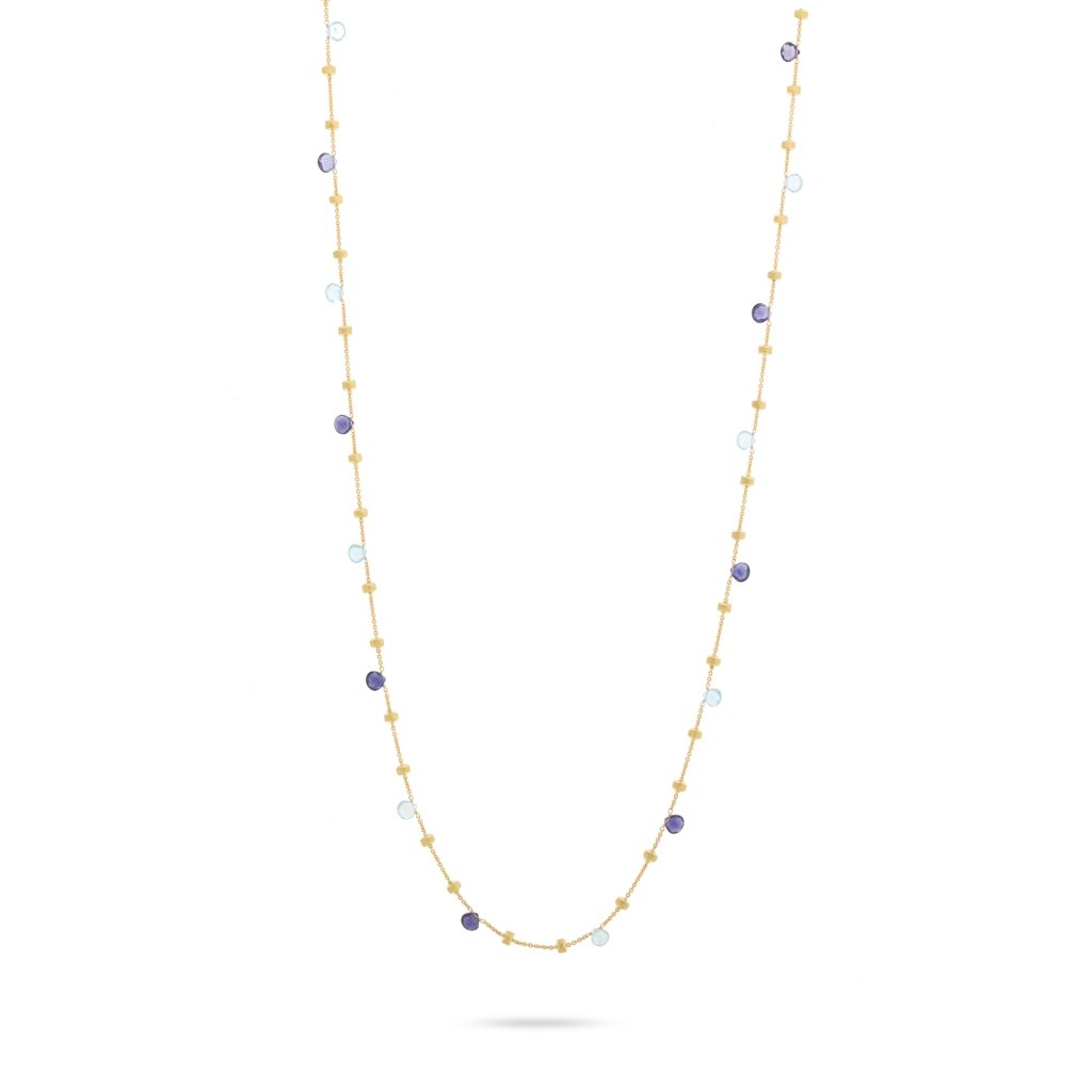 Marco Bicego Paradise 18K Yellow Gold Iolite and Topaz Necklace