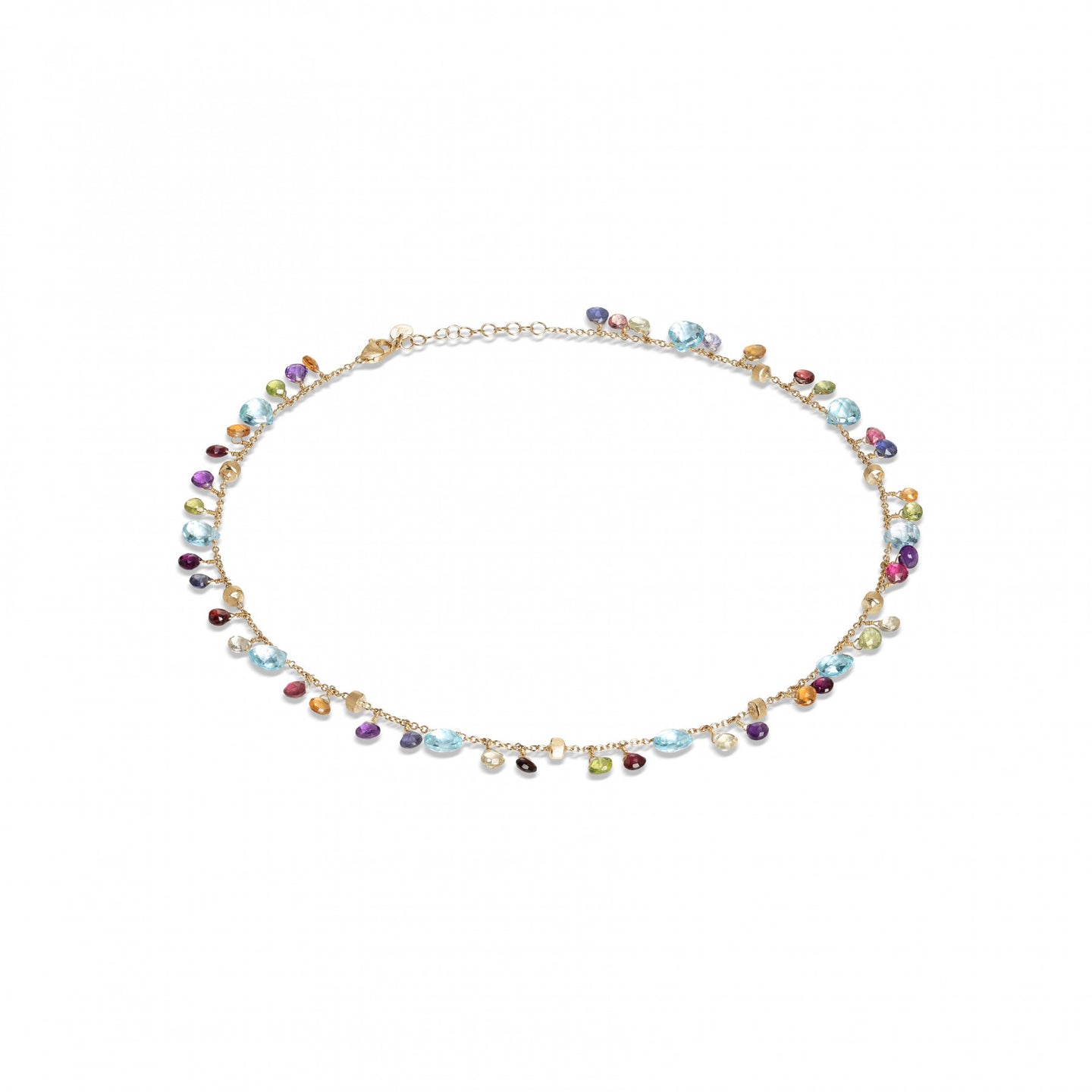 Marco Bicego Paradise 18K Yellow Gold Topaz and Mixed Gemstone Necklace