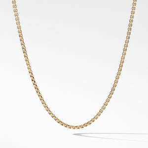 Box Chain Necklace in 18K Yellow Gold, 18" Length