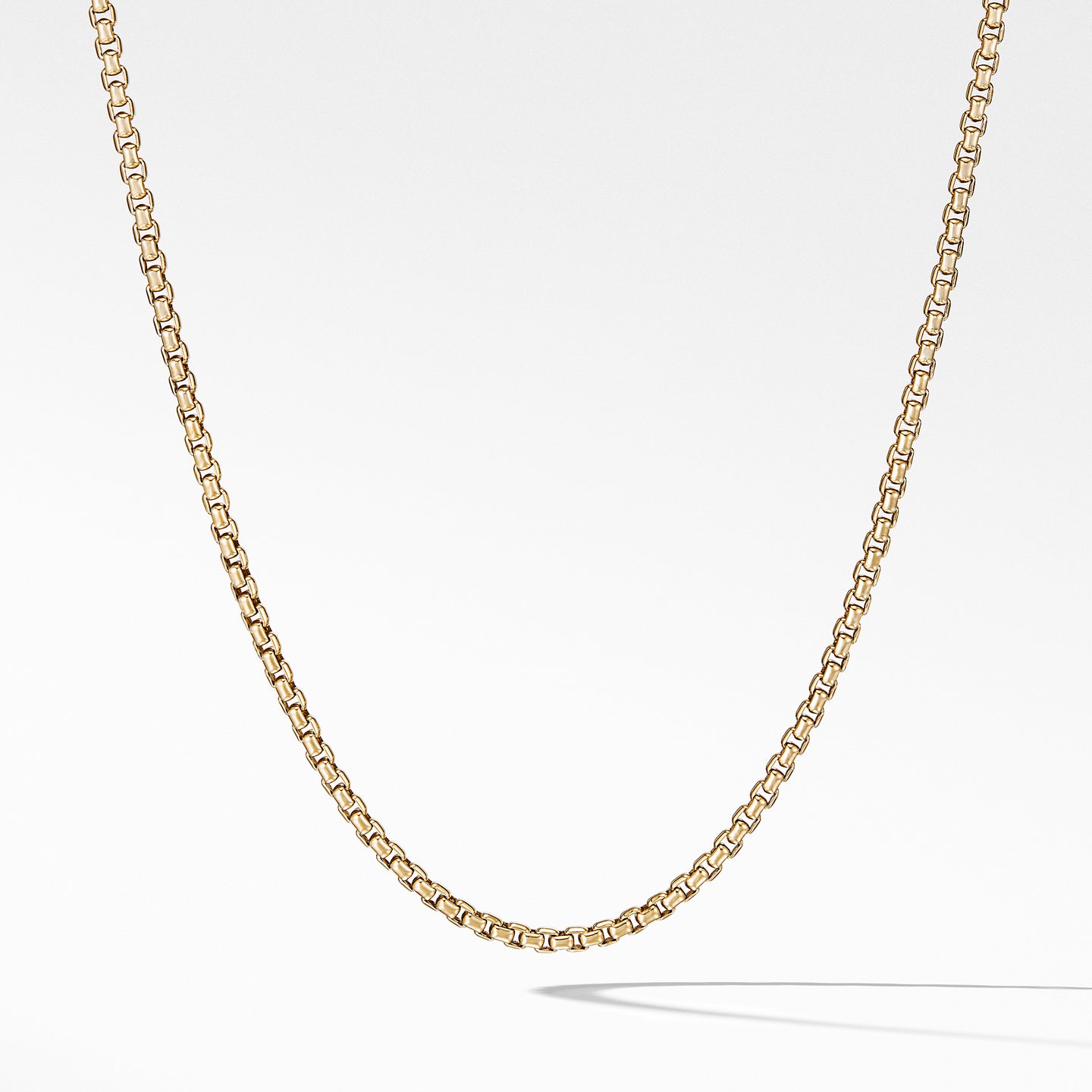 Box Chain Necklace in 18K Yellow Gold, 18