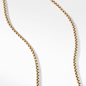 Box Chain Necklace in 18K Yellow Gold, 18" Length