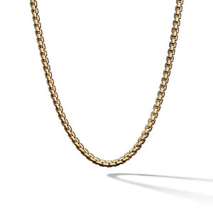 Medium Box Chain Necklace in 18K Gold, 3.4mm
