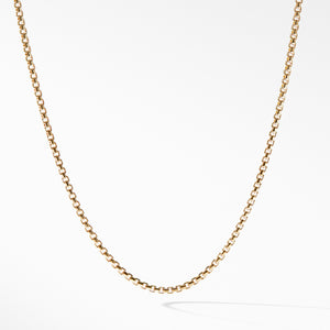 Box Chain Necklace in 18K Gold, 1.7mm, 20" Length
