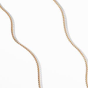 Box Chain Necklace in 18K Gold, 1.7mm, 20" Length (Image 2)
