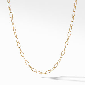 20" David Yurman Stax Elongated Oval Link Necklace in 18K Yellow Gold