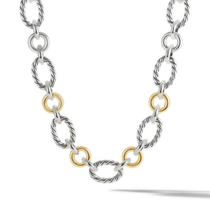 Cable and Smooth Chain Link Necklace