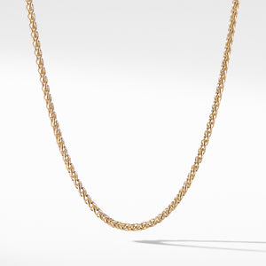 Wheat Chain in 18K Yellow Gold, 22" Length