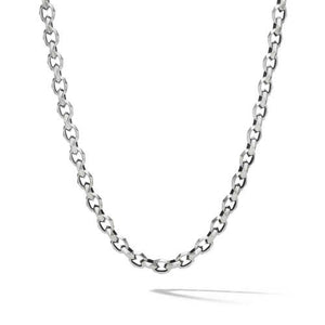 Torqued Faceted Chain Link Necklace, 26"