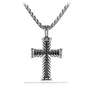 David Yurman Chevron Cross with Black Diamonds