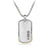 Back of David Yurman Waves Tag with 18K Yellow Gold and Black Diamonds