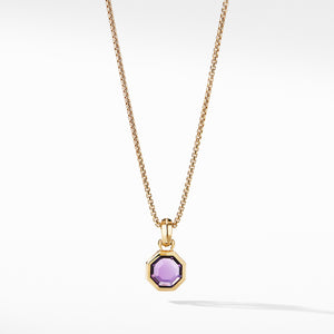Octagon Cut Amulet with Amethyst in 18K Gold