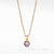 Octagon Cut Amulet with Amethyst in 18K Gold