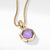 Octagon Cut Amulet with Amethyst in 18K Gold