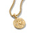Leo Amulet in 18K Yellow Gold with Diamonds