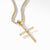 Modern Renaissance Cross Pendant in 18K Yellow Gold with Diamonds