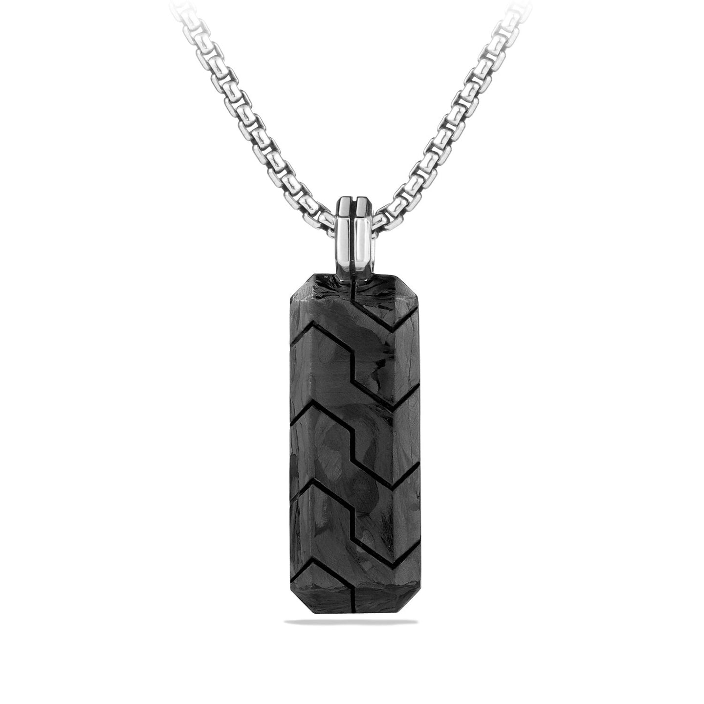 Forged Carbon Tag in Silver