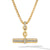 Lexington E/W Barrel Pendant with 18K Yellow Gold with Pavé Diamonds