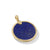 DY Elements Disc Pendant in 18K Yellow Gold with Lapis, 32mm