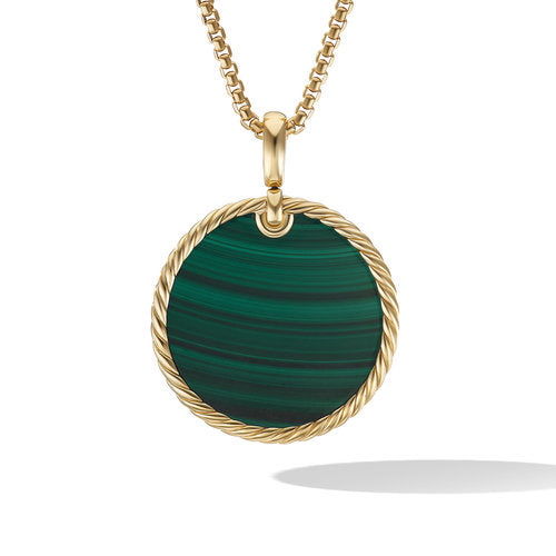 David Yurman Malachite Disc Pendant