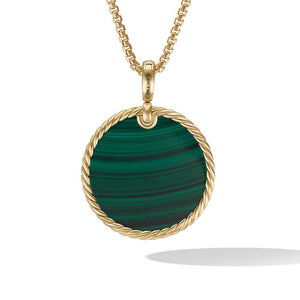Back of DY Elements Malachite Disc Pendant