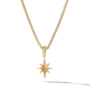 North Star Amulet in 18K Yellow Gold with Pavé Diamonds