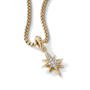 North Star Amulet in 18K Yellow Gold with Pavé Diamonds