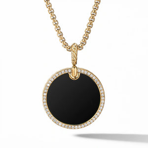 DY Elements Enhancer with Black Onyx in 18K Yellow Gold with Diamonds