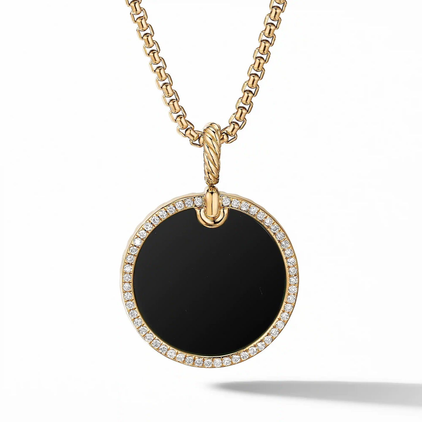 DY Elements Enhancer with Black Onyx in 18K Yellow Gold with Diamonds