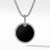 David Yurman DY Elements Pendant with Black Onyx in Sterling Silver with Diamonds