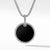 David Yurman DY Elements Pendant with Black Onyx in Sterling Silver with Diamonds