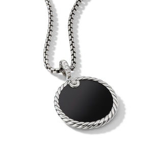 David Yurman DY Elements Black Onyx Reversible Disc Pendant