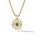 David Yurman Evil Eye Mobile Amulet in 18K Yellow Gold with Pavé Emeralds &amp; Diamonds