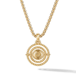 Back of David Yurman Evil Eye Amulet in 18K Yellow Gold
