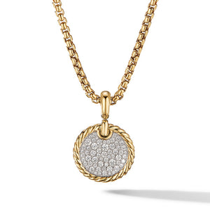 David Yurman DY Elements Enhancer with Pavé Diamonds in 18K Yellow Gold