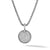 David Yurman Silver DY Elements Disc Pendant with Pavé Diamonds