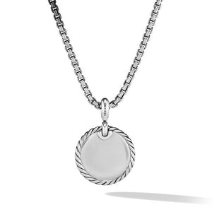 Back of David Yurman DY Elements Disc Pendant with Pavé Diamonds